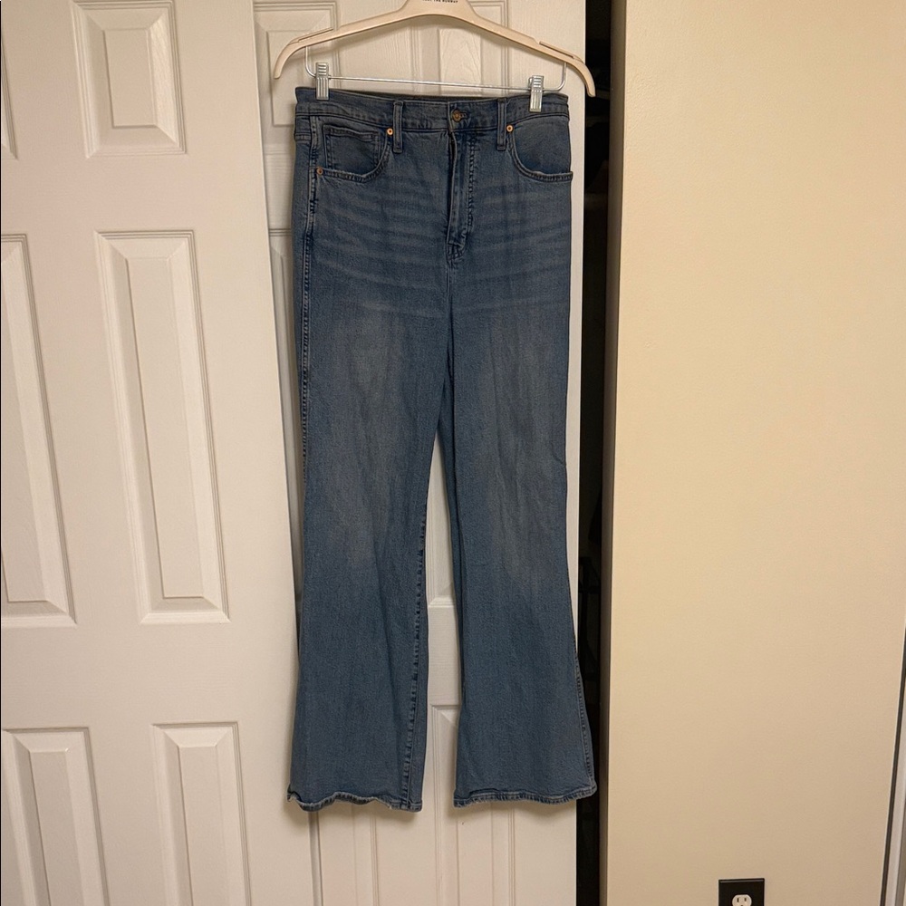 Madewell Flare Wide Leg Jeans in Blue